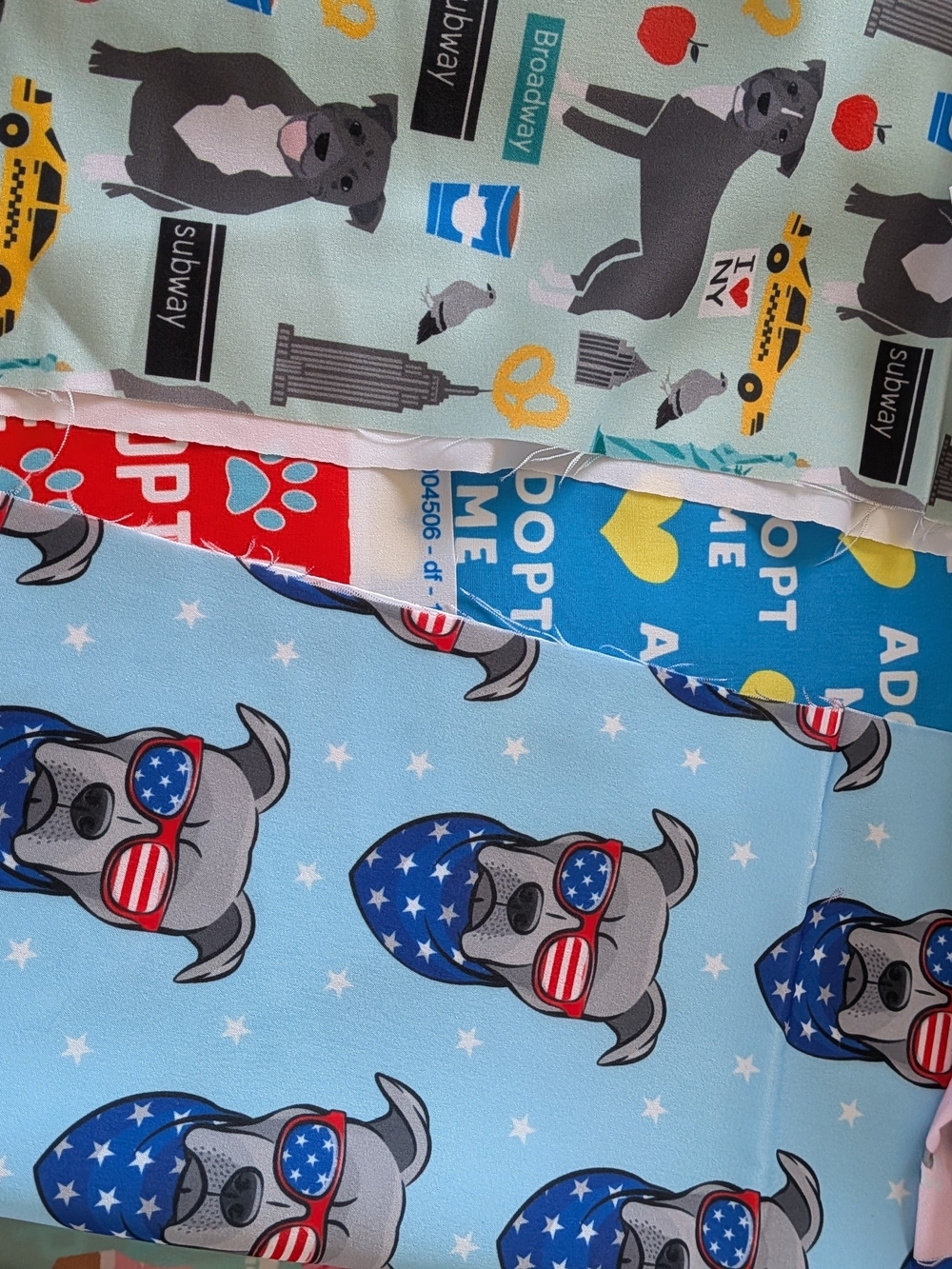 PITBULL DOG BULLY RESCUE Fabric Quilting Craft Scraps Lot Bundle - Picture 3 of 7